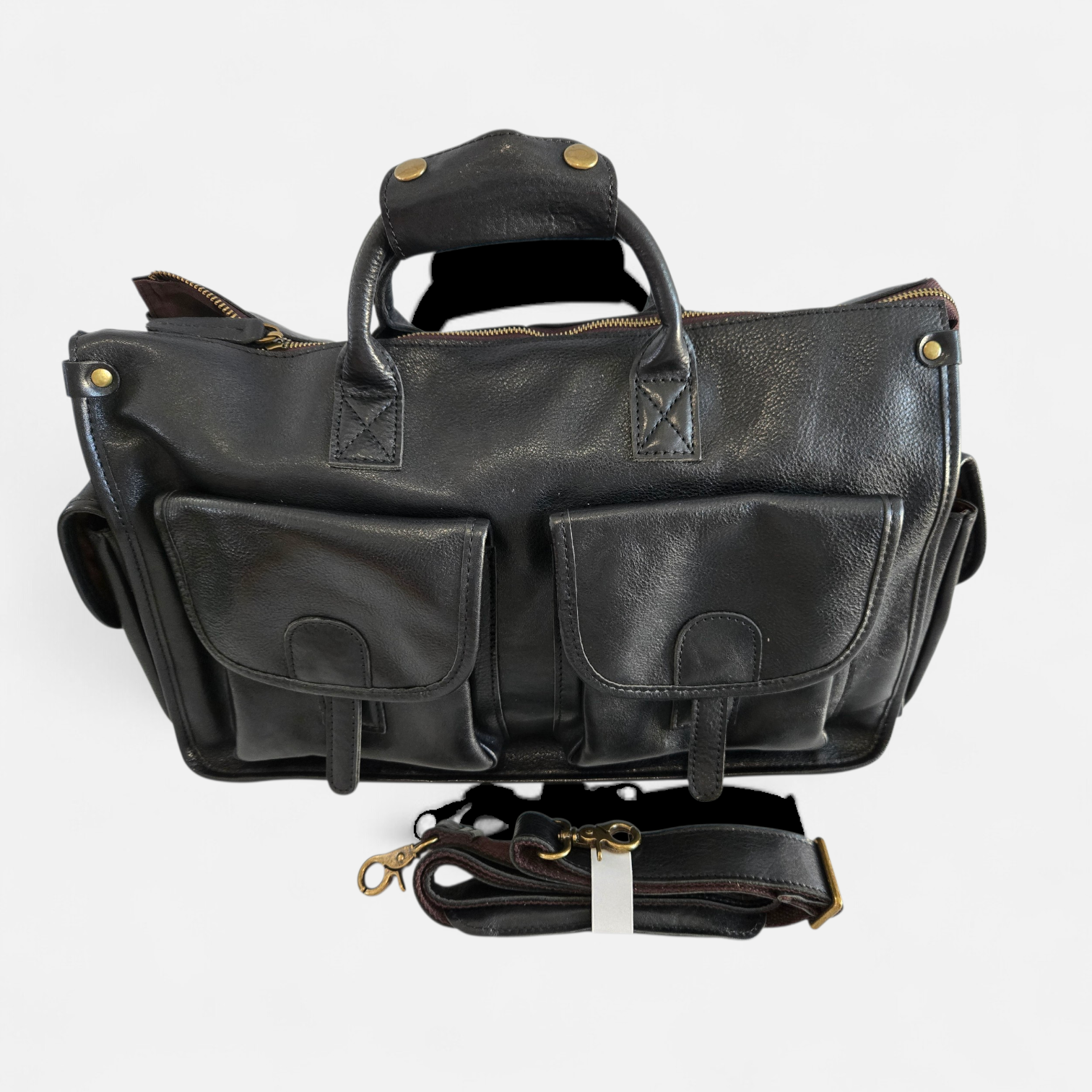 Classic 19" Genuine Leather Travel Bag