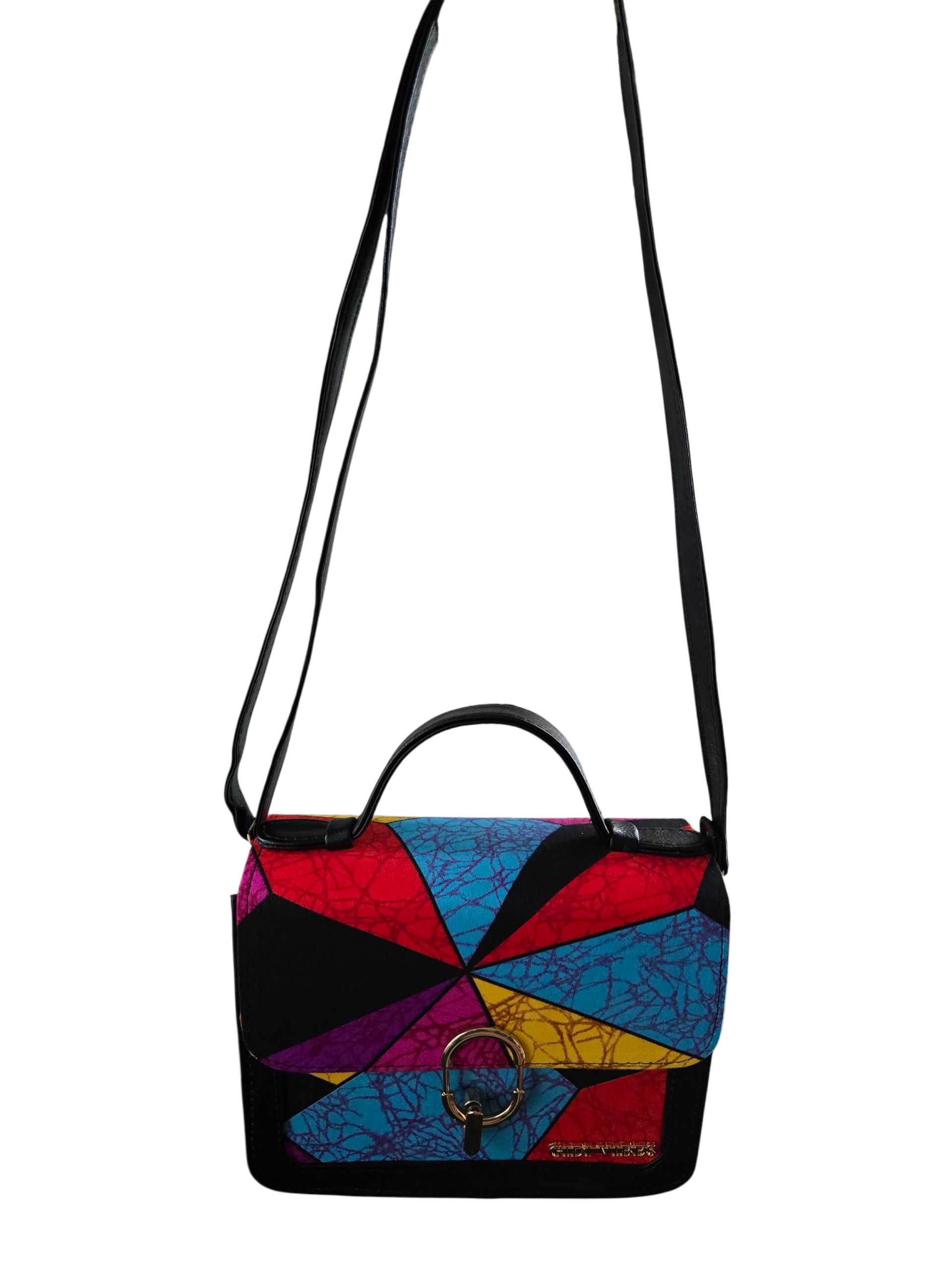 Gidi Vibes Geometric Ankara Handbag – Bold African Print Purse