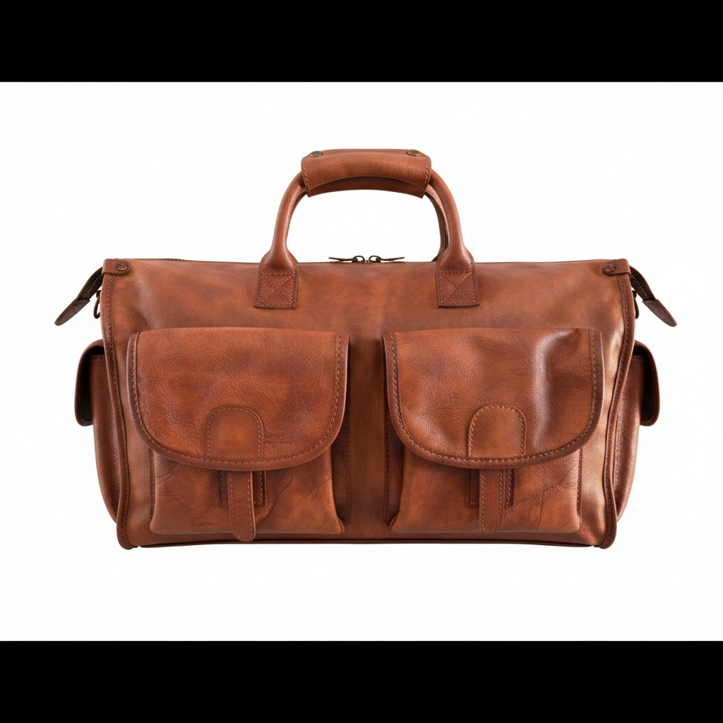 Classic 19" Genuine Leather Travel Bag