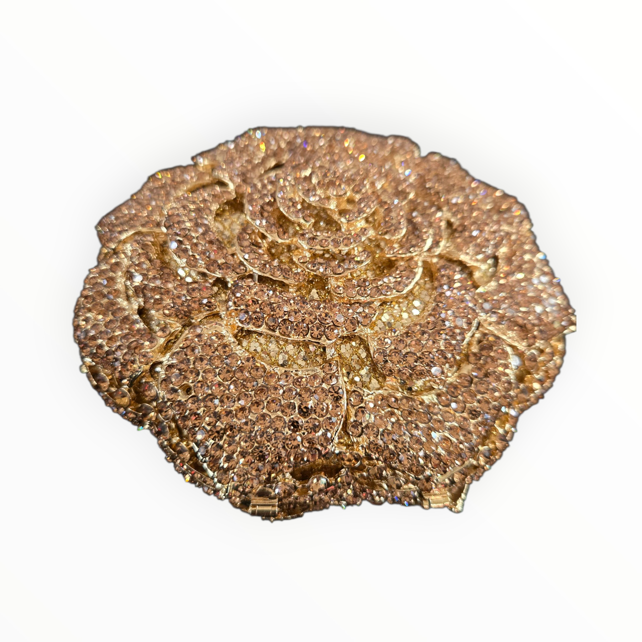 Crystal Rose Clutch – Luxury Floral Bridal Evening Bag