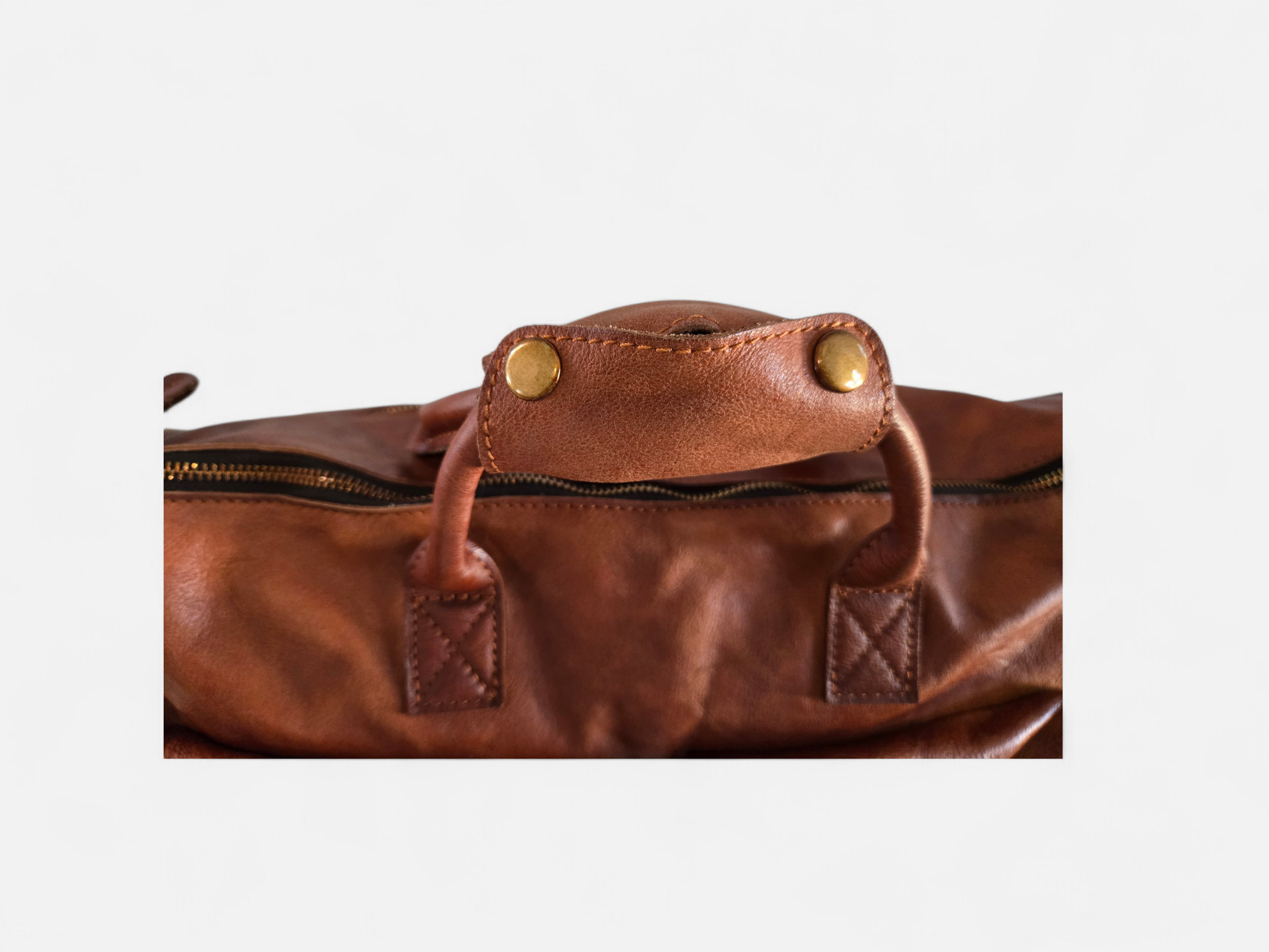 Classic 19" Genuine Leather Travel Bag