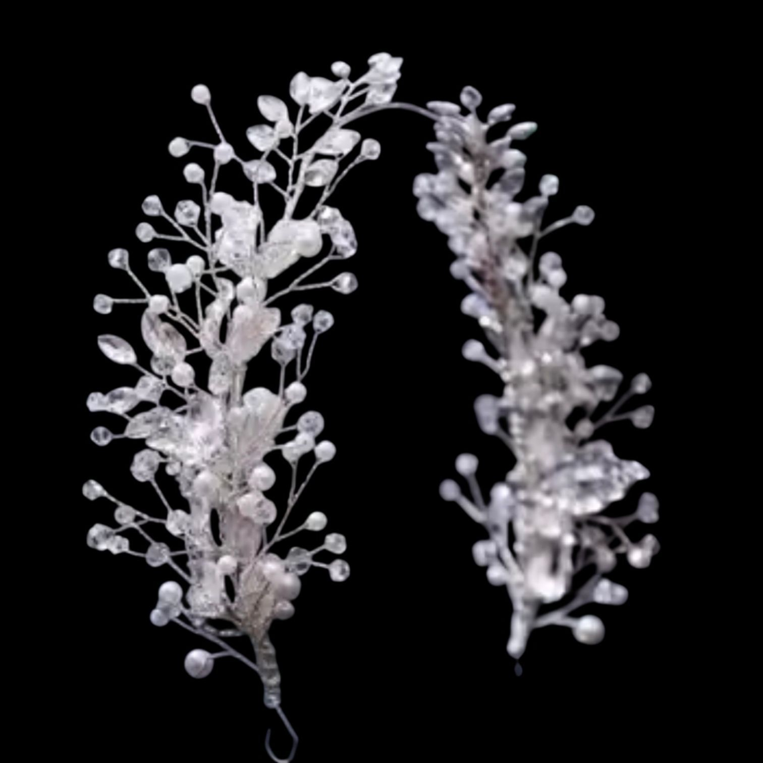 Crystal Vine Bridal Hairpiece – Flexible Floral Wedding Accessory