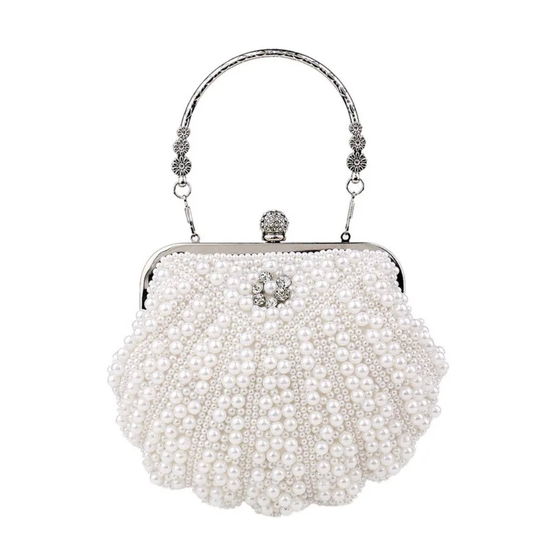 Pearl Scallop-Shaped Handbag – Luxury Bridal Evening Bag