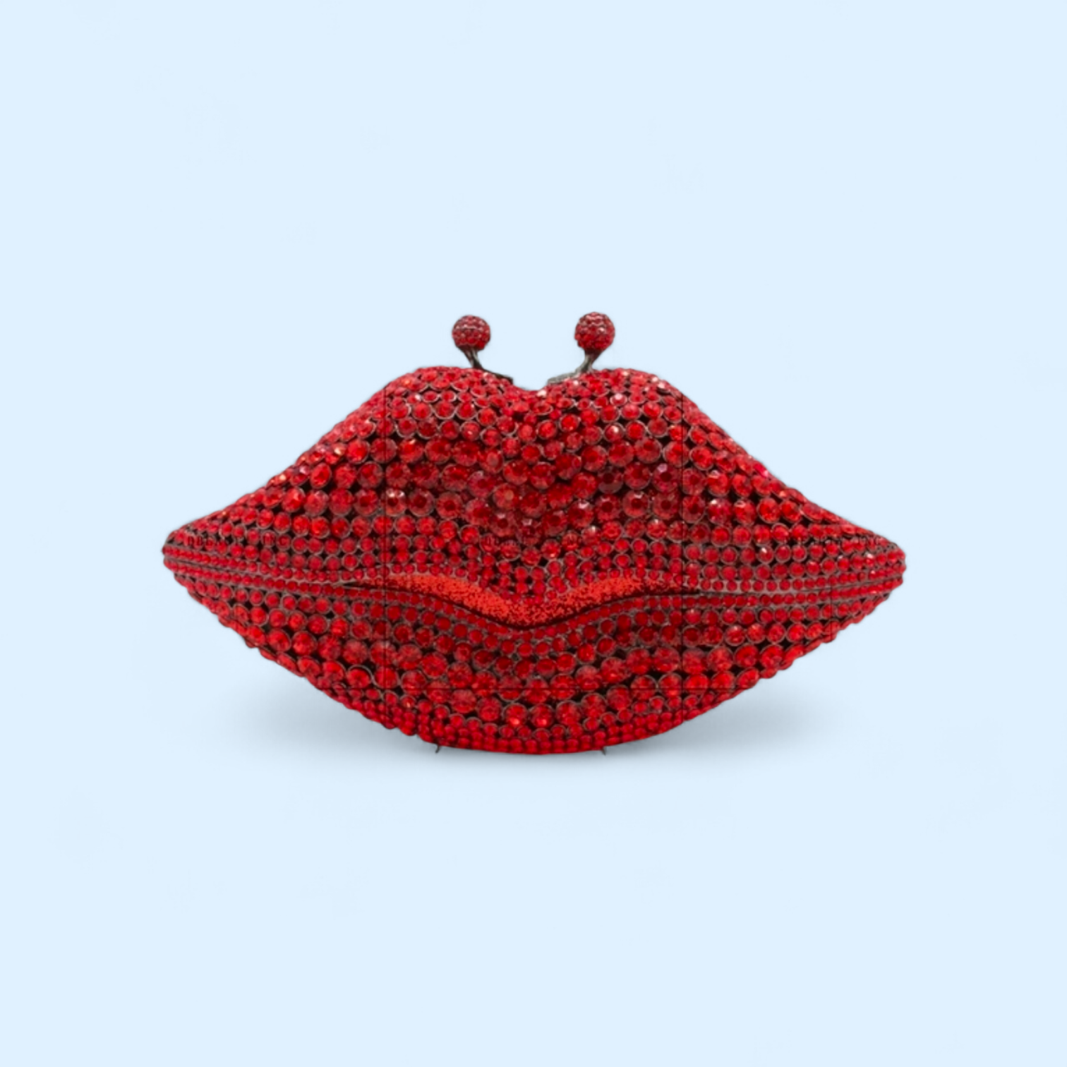 Scarlet Kiss Crystal Clutch – Lip-Shaped Evening Bag