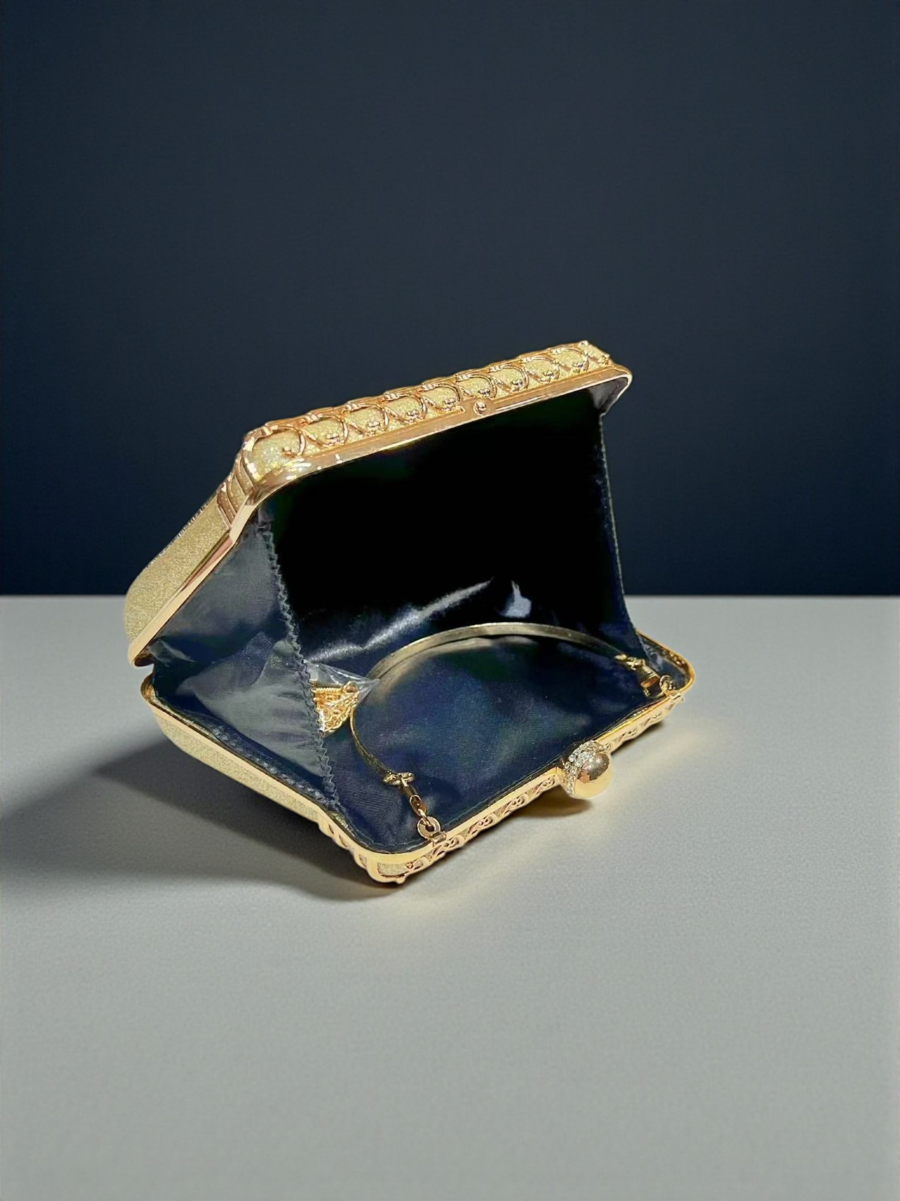 Luxury Crystal Embellished Evening Clutch – Blue, Black, Red, Gold and White