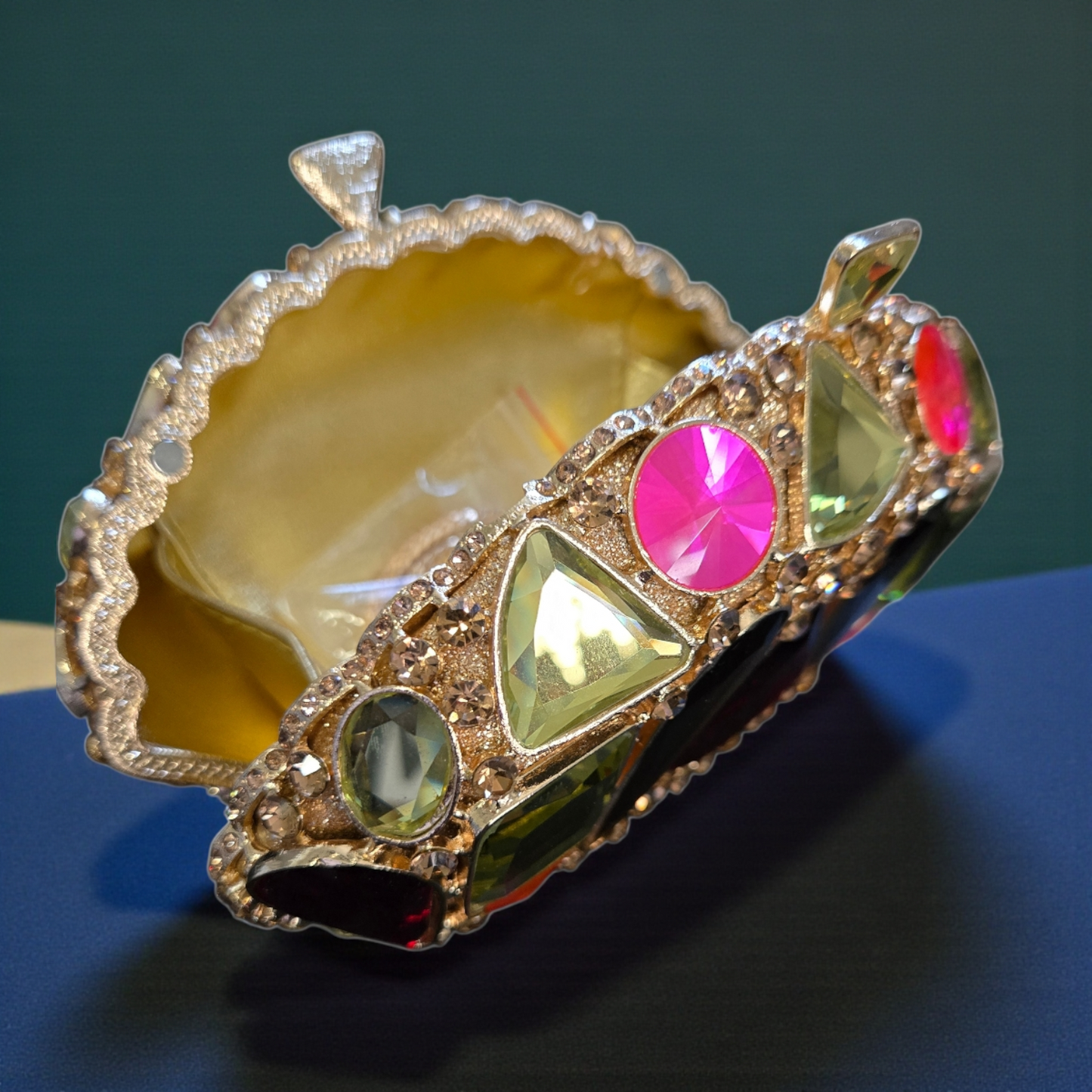 Multicolor Jewel Encrusted Evening Clutch