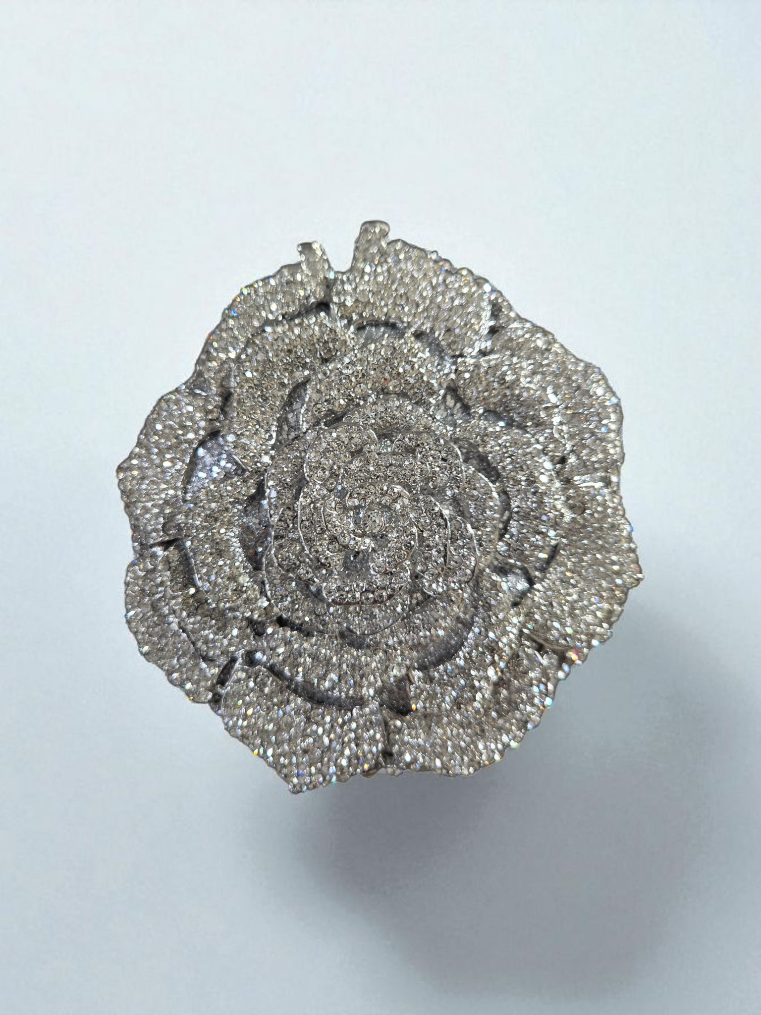 Crystal Rose Clutch – Luxury Floral Bridal Evening Bag