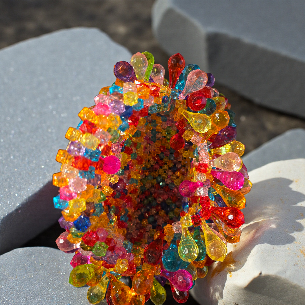 Prismatic Jewel Crystal Mini Bag – Multicolor Beaded Statement Handbag