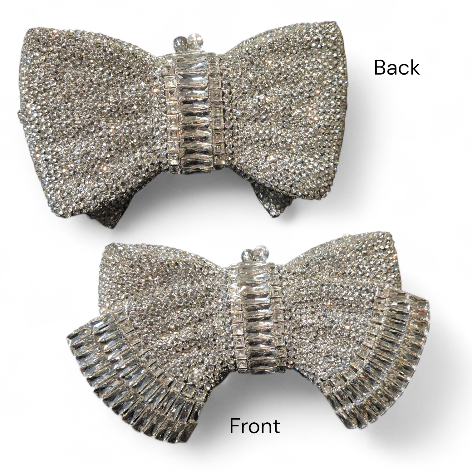 The Opulence Bow Crystal Clutch – Couture Statement Evening Bag