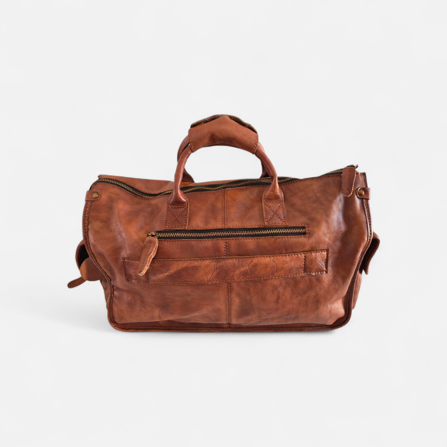 Classic 19" Genuine Leather Travel Bag