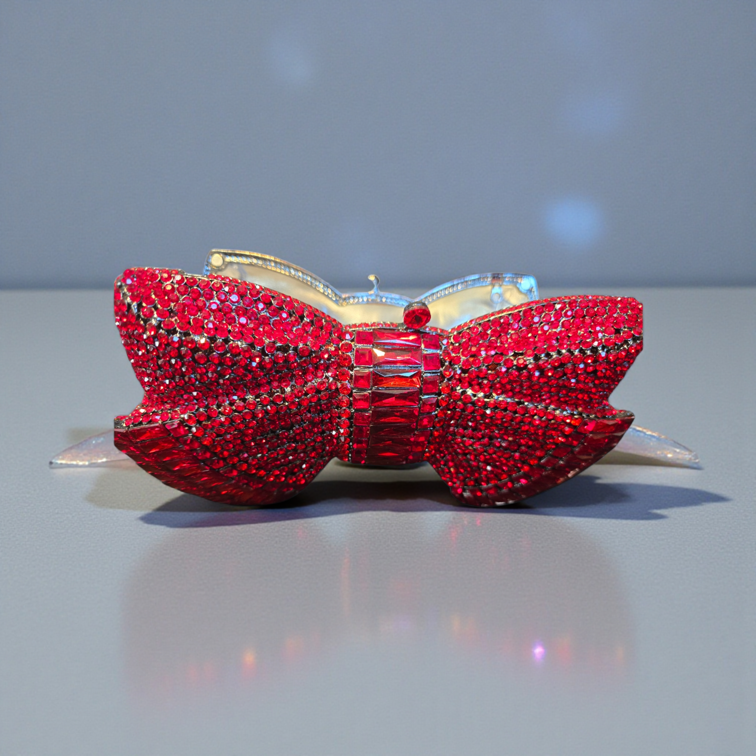 The Opulence Bow Crystal Clutch – Couture Statement Evening Bag