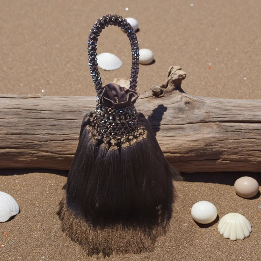 Celeste Tassel Beaded Bucket Bag – Handcrafted Luxury Statement Handbag