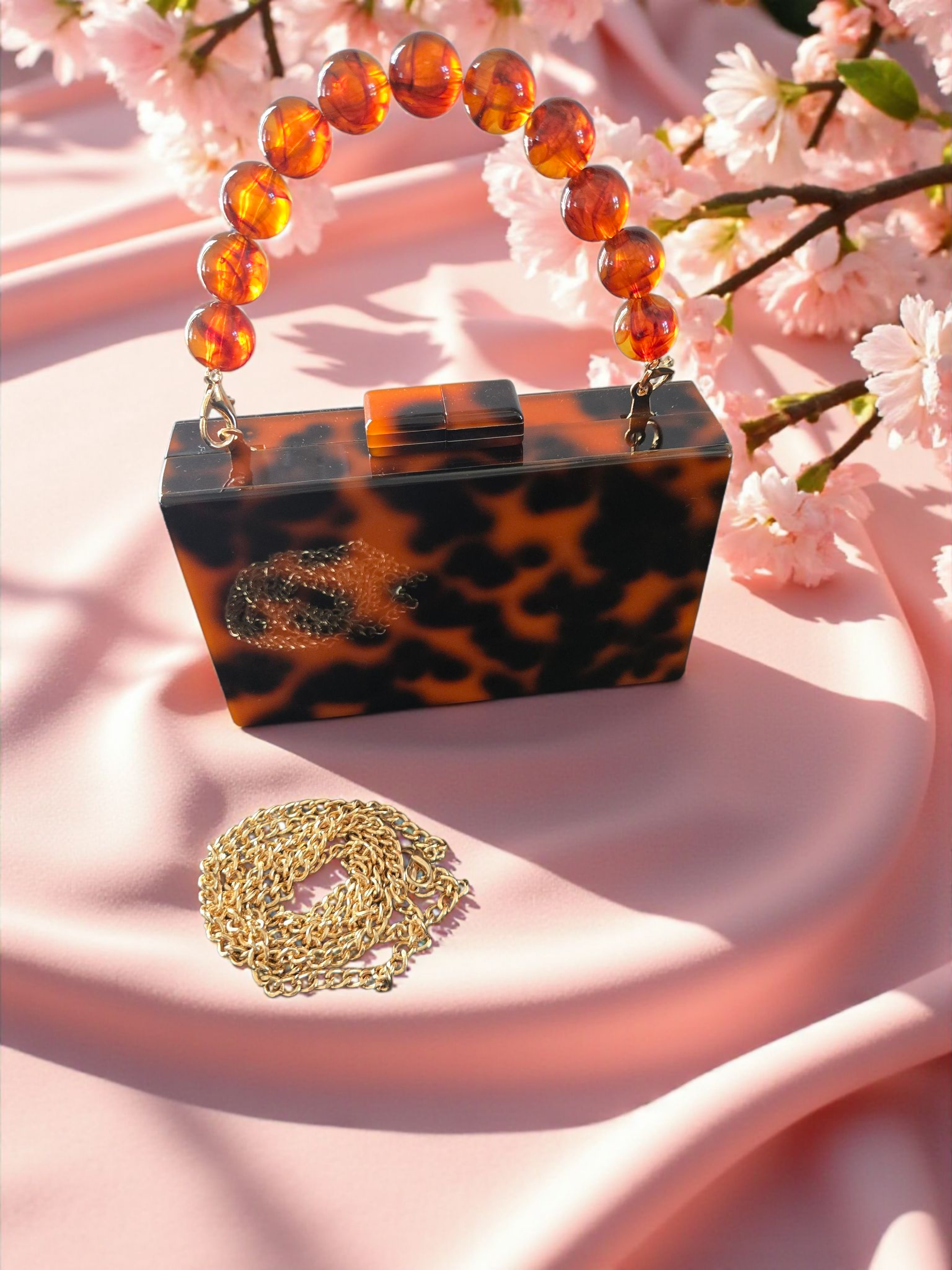 Amber Luxe Box Clutch